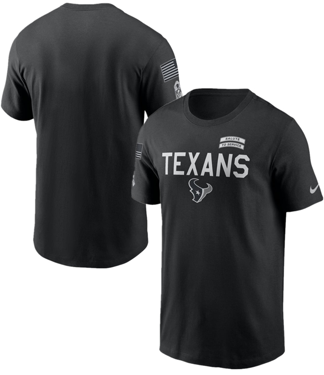 Men's Black Houston Texans 2026 Salute to Service Sideline Dri-FIT T-Shirt